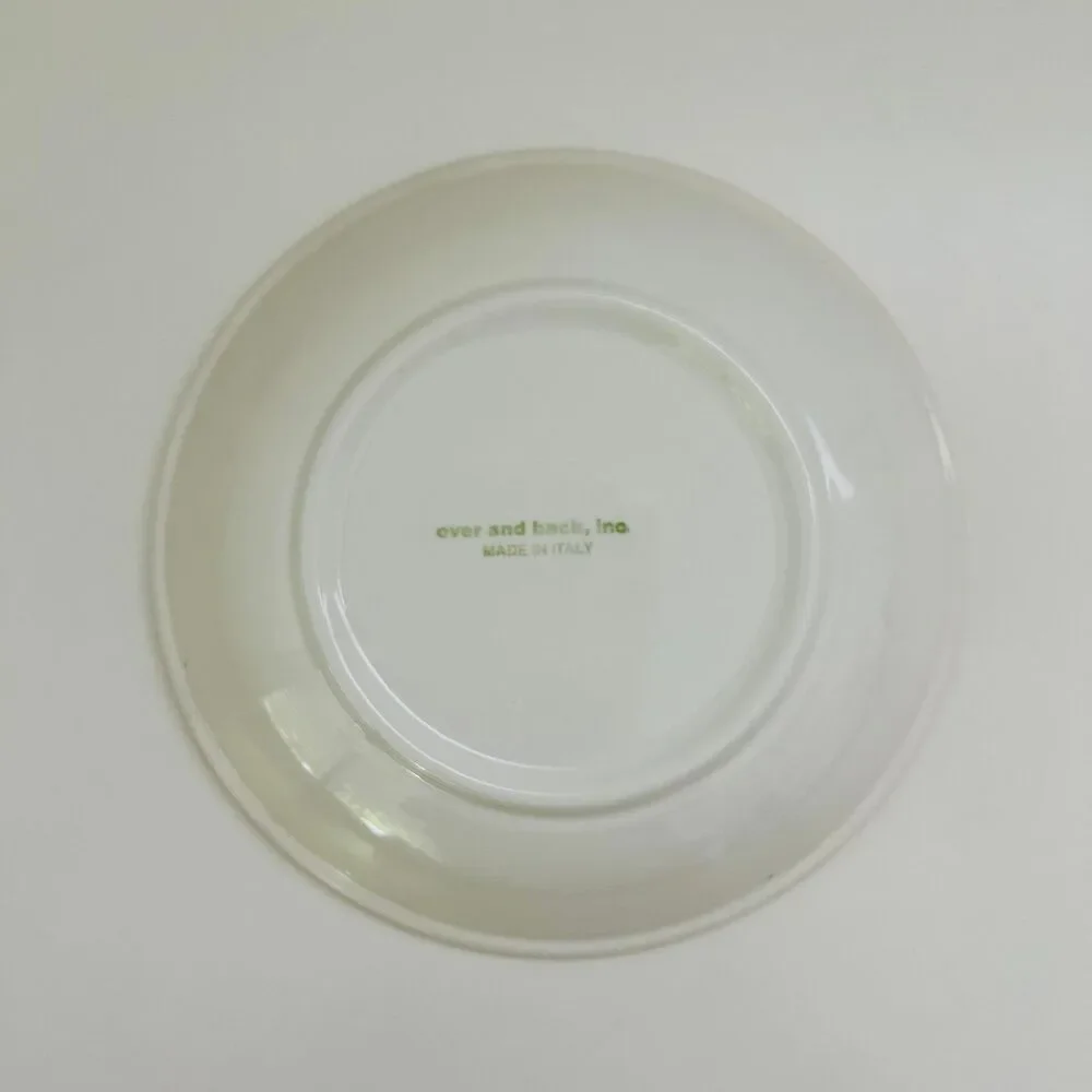 OVER AND BACK Stoneware Black Rim 